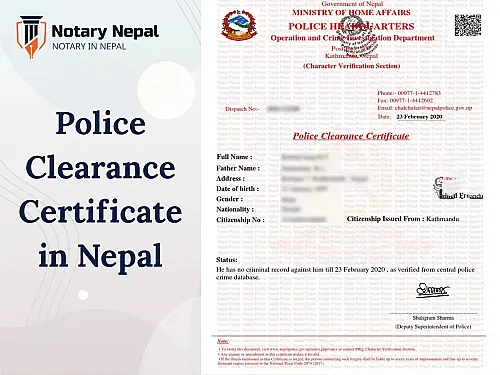 Police Clearance Certificate in Nepal 2026 &mdash; Online Process, Documents & Fee