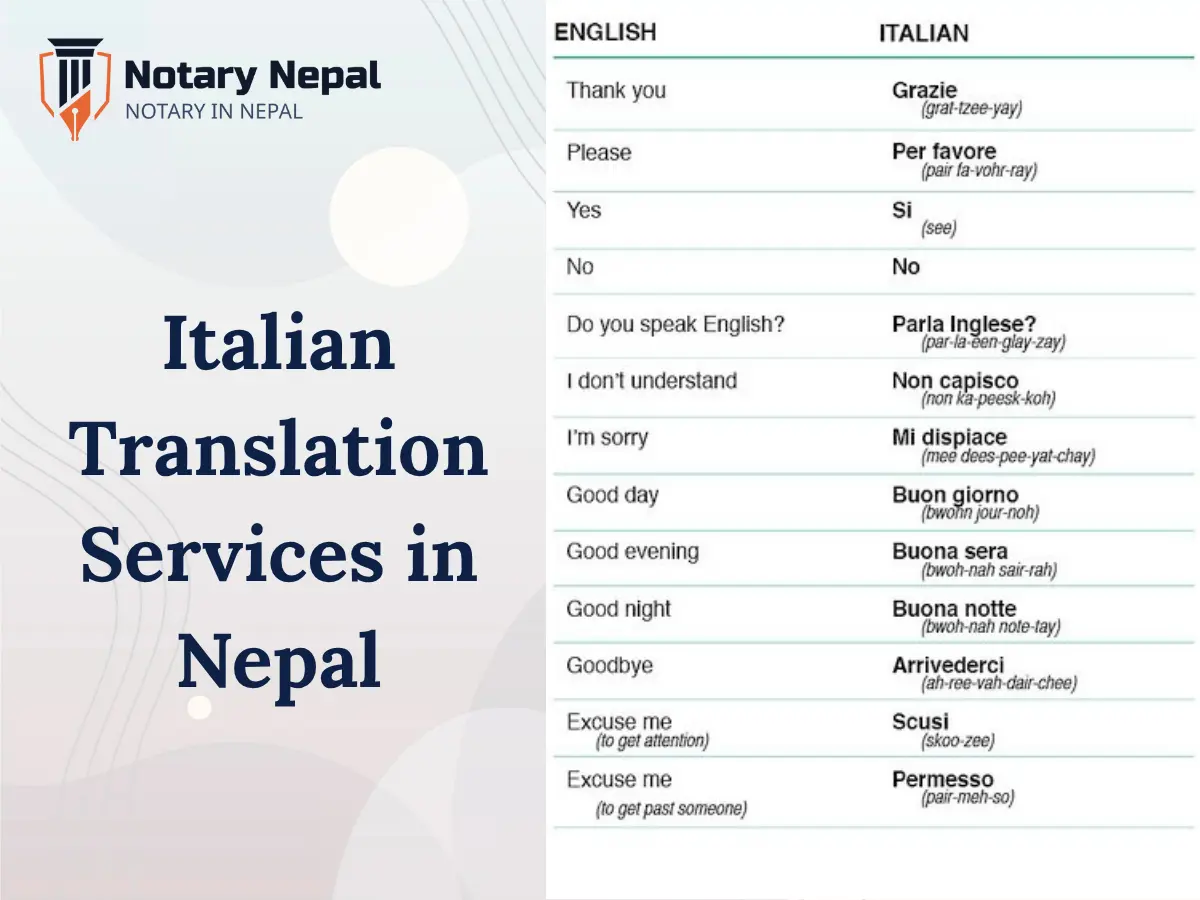 Italian Translation Services in Nepal – Certified, Verified, Embassy Accepted