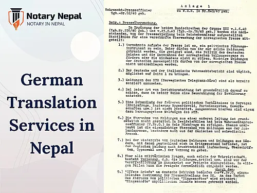 German Translation Services in Nepal &ndash; Certified, Verified, Embassy Approved