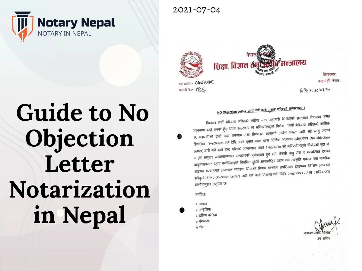Complete Guide to No Objection Letter Notarization in Nepal