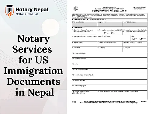 Notary Services for US Immigration Documents in Nepal