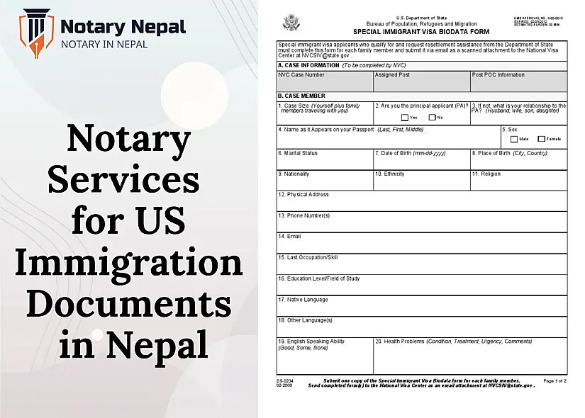 Notary Services for US Immigration Documents in Nepal